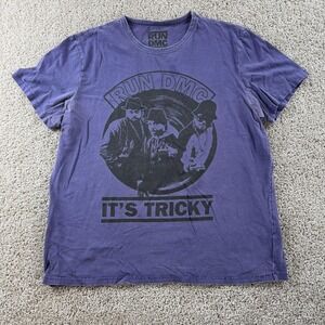 RUN DMC It's Tricky Shirt Mens XL Purple Band Graphic Rap Hip Hop Tee T-Shirt